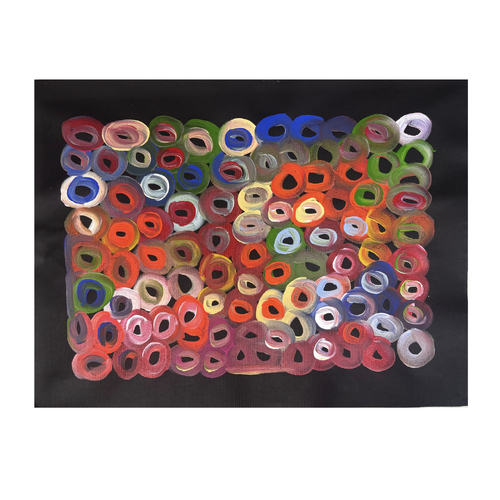 Raintree Aboriginal Art UNStretched Canvas (60cm x 45cm) - Water Soakage