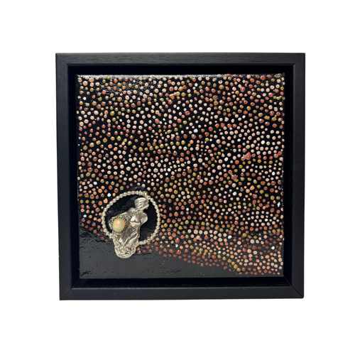 Boxed Framed Stretched Canvas with Silver & Opal - The Promise of Morning