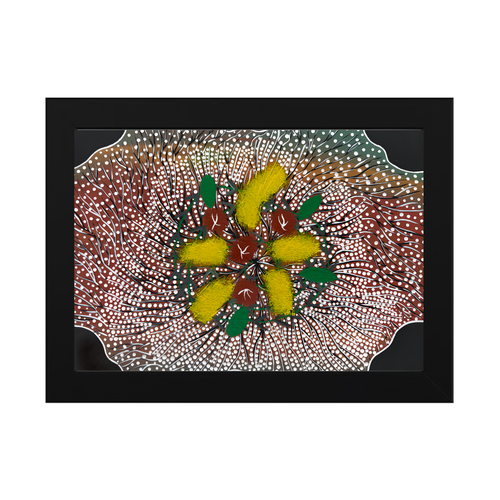 Framed Aboriginal Art PRINT (13cm x 18cm) - Bush Banana