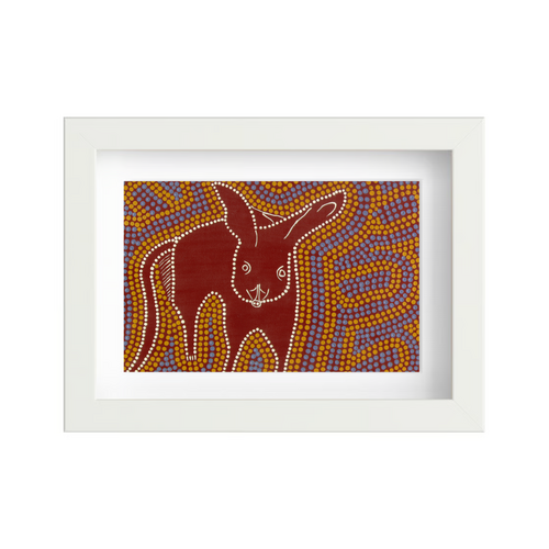 Framed Aboriginal Art PRINT (13cm x 18cm) - Bilby