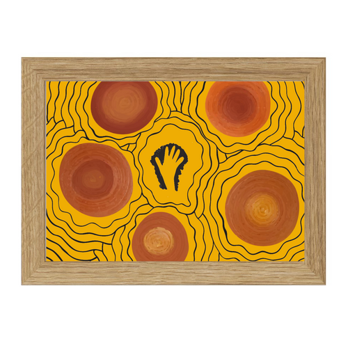 Framed Aboriginal Art PRINT (13cm x 18cm) - Campsite Connections