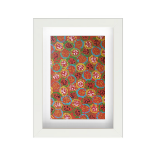 Framed Aboriginal Art PRINT (13cm x 18cm) - Didgeridoo Dreaming