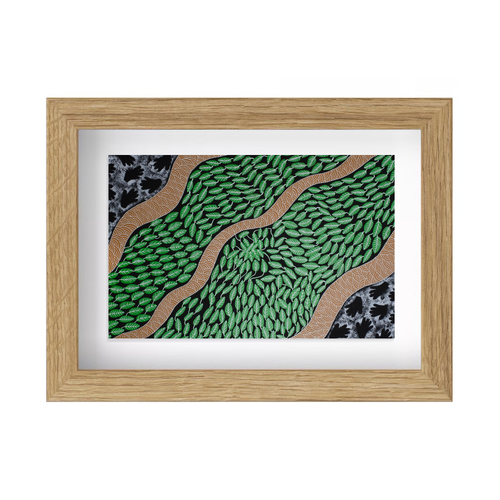Framed Aboriginal Art PRINT (13cm x 18cm) - Healing Country