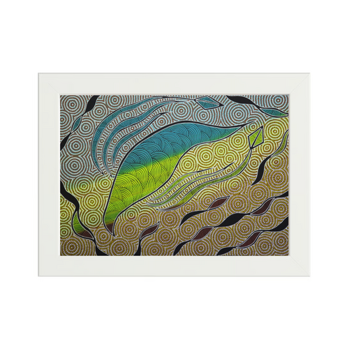 Framed Aboriginal Art PRINT (13cm x 18cm) - Leaf Dreaming