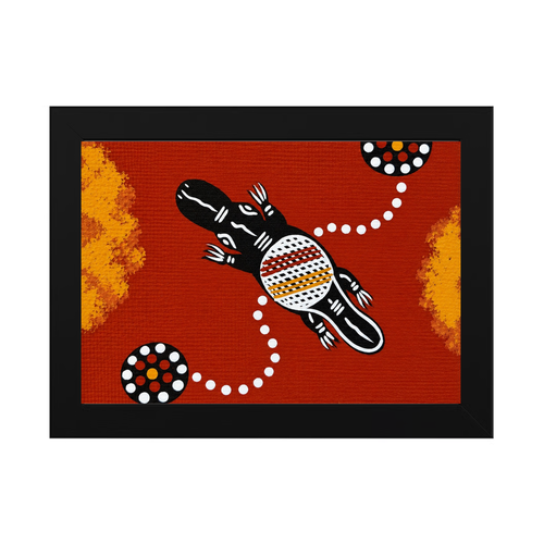 Framed Aboriginal Art PRINT (13cm x 18cm) - Gaya-dari the Platypus