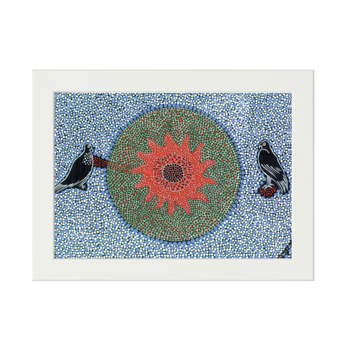 Framed Aboriginal Art PRINT (13cm x 18cm) - Waratah