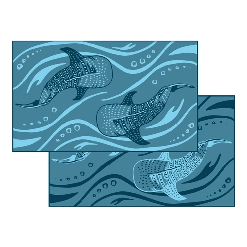 Whale Shark {Blues] (2.4m x 3m) Recycled Mat