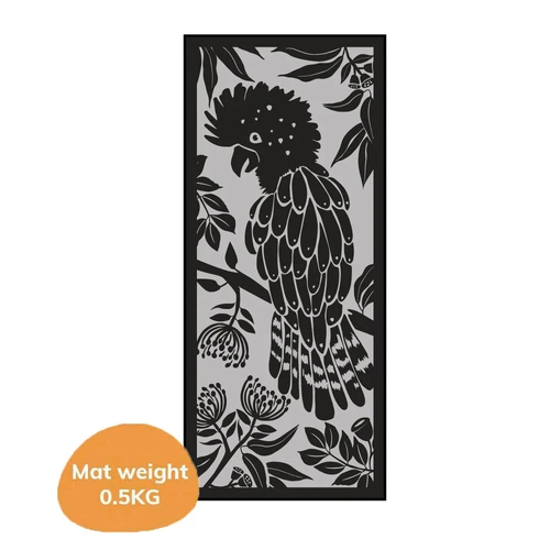 Cockatoo Haven (Black/Grey) Runner (0.8m x 1.8m) - Recycled Mat