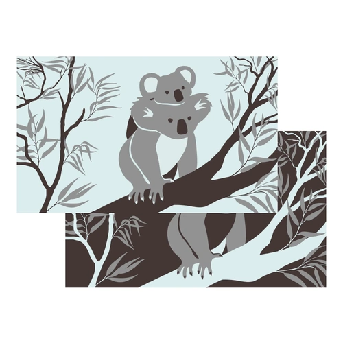 Koala Duo [Blue/Grey] - XLARGE (2.4m x 4m) - Recycled Plastic Mat