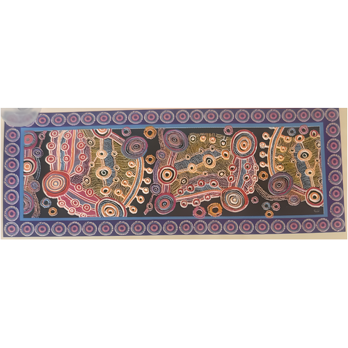 Umoona Aboriginal Art Modal Scarf (180cm x 70cm) - Rocks & Waterholes