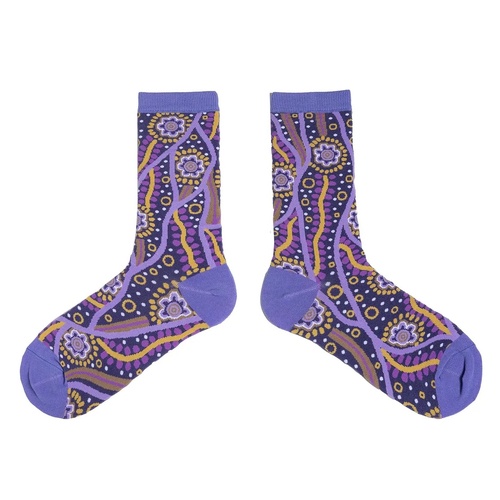 Spencer Flynn WOMEN'S Aboriginal Art Socks - Dreamtime Stars