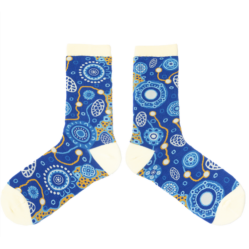 Spencer Flynn WOMEN'S Aboriginal Art Socks - Whispers of Wisdom
