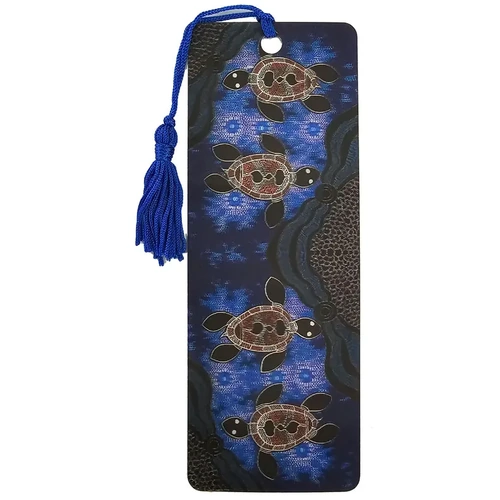 Turtles - Hogarth Aboriginal Arts 3D Holographic Bookmark with Tassel