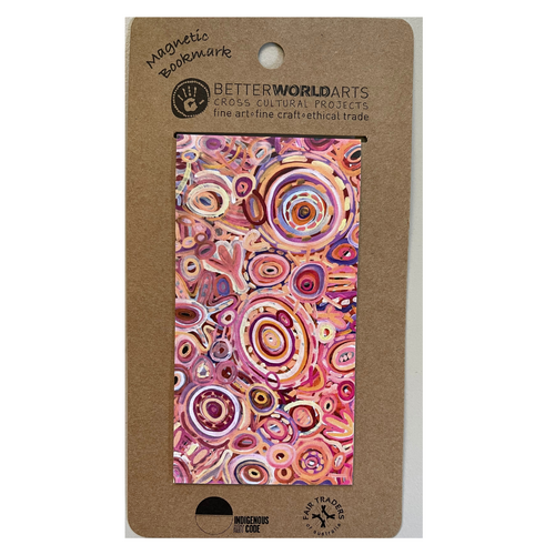 Better World Aboriginal Art Cardboard Magnetic Bookmark - Ramindjeri Dreaming