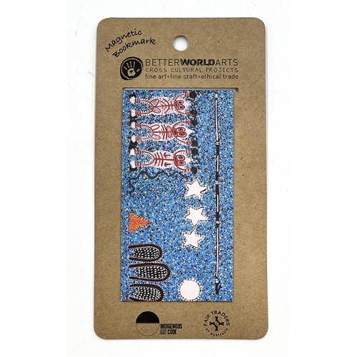 Better World Aboriginal Art Cardboard Magnetic Bookmark - Milky Way Dreaming