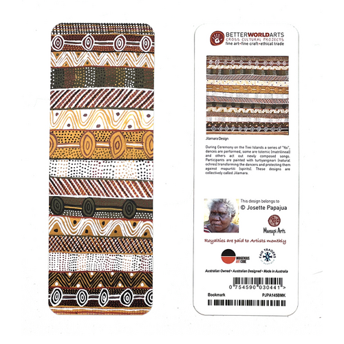 Better World Aboriginal Art Paper Bookmark - Jilamara