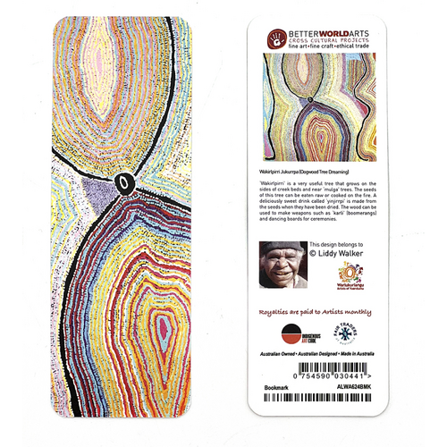 Better World Aboriginal Art Paper Bookmark - Wakirlpirri Jukurrpa (Dogwood Tree Dreaming)