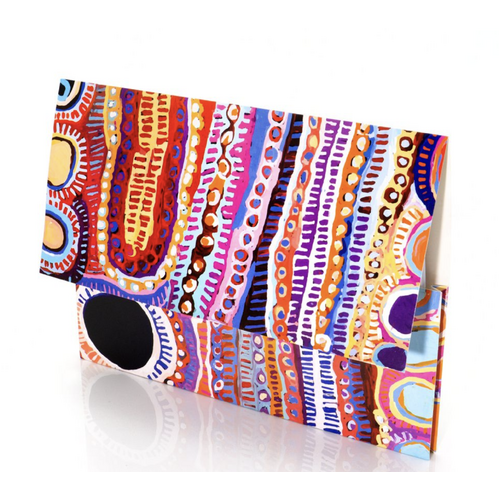 Aboriginal Design Foolscap Document Wallet - Two Dogs Dreaming