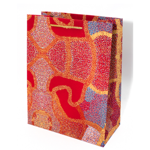 Aboriginal design Handmade Paper Giftbag (Large) - Salt Lake