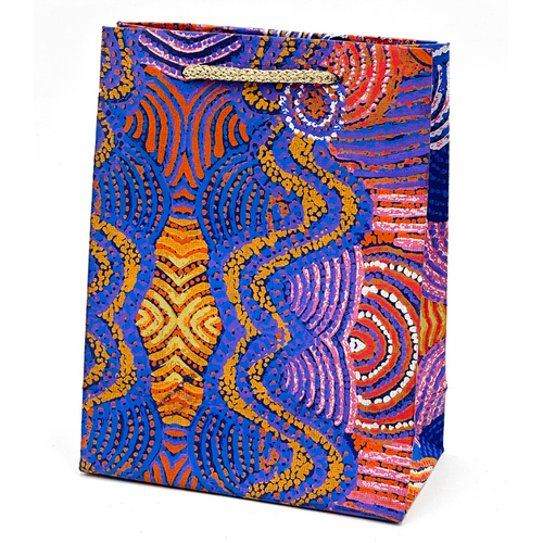 Aboriginal Art Handmade Paper Giftbag (Small) - Mulga Country