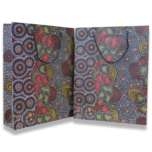 Warrina Aboriginal Art Giftbag (Large) - Wild Seed & Waterhole