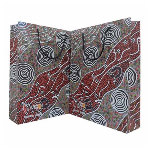 Warrina Aboriginal Art Giftbag (Large) - Bush Camp