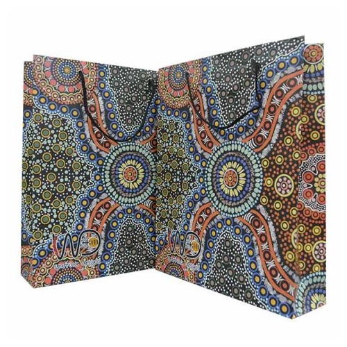 Warrina  Aboriginal design Giftbag (Large) - Wild Bush Flowers