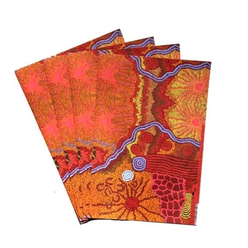 Aboriginal design Folded (Single Sheet) Wrapping Paper - Travelling through Country