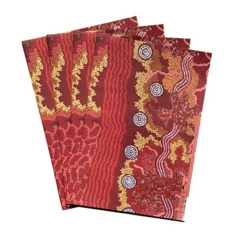 Aboriginal design Folded (Single Sheet) Wrapping Paper - Family & Country