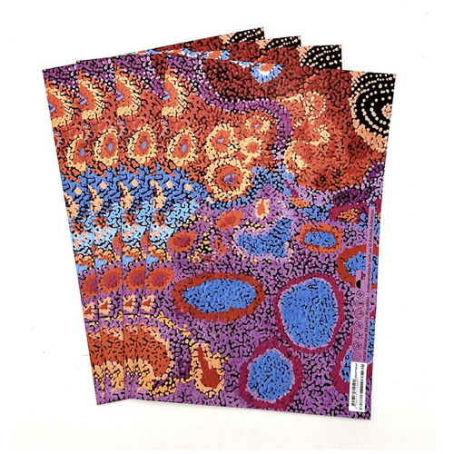 Aboriginal design Folded Wrapping Paper Single Sheet (Gloss Finish) - Seven Sisters