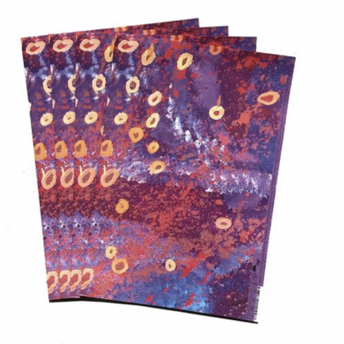 Aboriginal design Folded (Single Sheet) Wrapping Paper - Possum Dreaming (PINK)