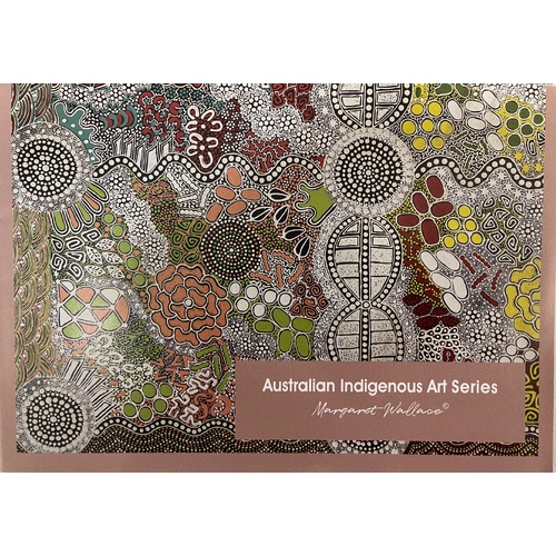 Aboriginal Wrapping Paper - Australian Indigenous Art Series - Bush Tucker Dreaming (Utopia NT)