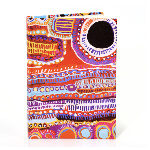 Two Dogs Dreaming - Aboriginal Art Hardcover Notebook [125mm x 185mm] [185 Ruled Pages]