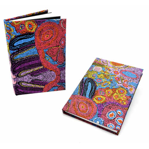 Handmade Aboriginal Art Paper RULED/LINED Notebook - Seven Sisters