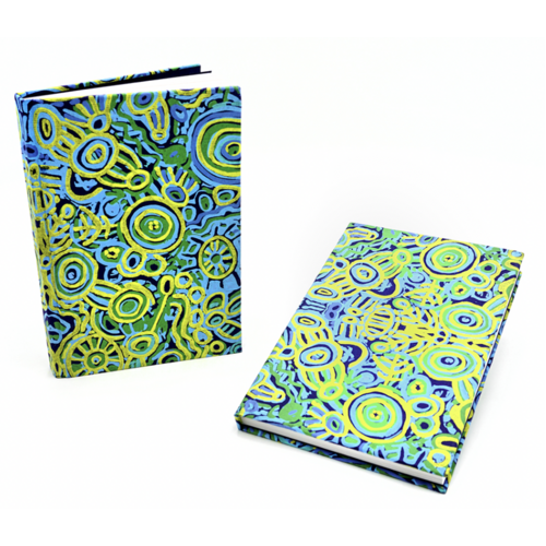 Handmade Aboriginal Art Paper RULED/LINED Notebook - Ngarrindjeri Country