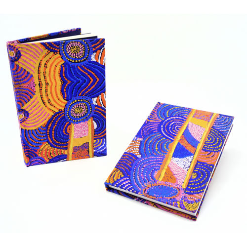 Handmade Aboriginal Art Paper RULED/LINED Notebook - Mulga Country