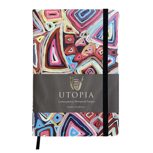 Utopia Aboriginal Art PU Leather A5 Ruled Journal - Untitled 