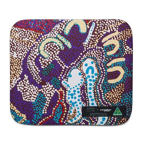 Papulankutja Aboriginal Art Neoprene Mousepad - Two Magic Men
