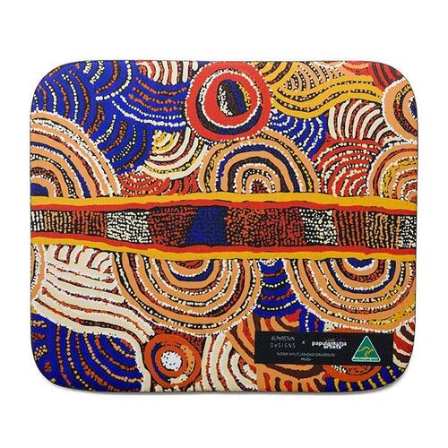 Papulankutja Aboriginal Art Neoprene Mousepad - Multju (Mulga Country)