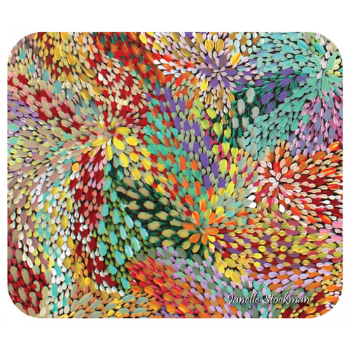 Utopia Aboriginal Art Neoprene Mousepad - Firesparks