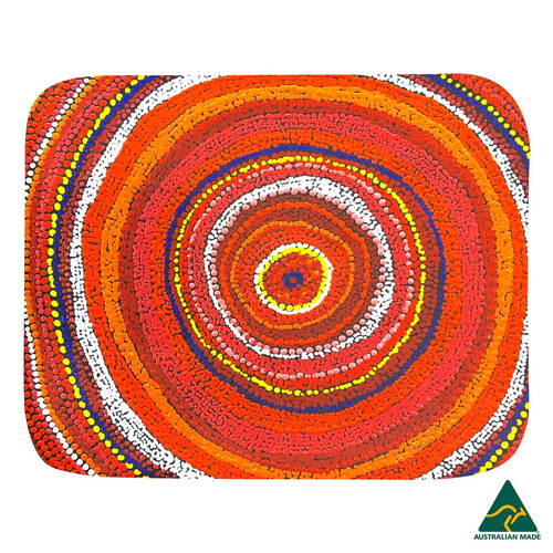 Utopia Aboriginal Art Neoprene Mousepad - Sunrise of my Mother's Country 