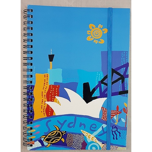 Jijaka Sydney Aboriginal Art A5 Spiral Notebook