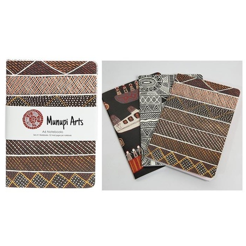 Munupi Aboriginal Art A6 Notepads (set 3)