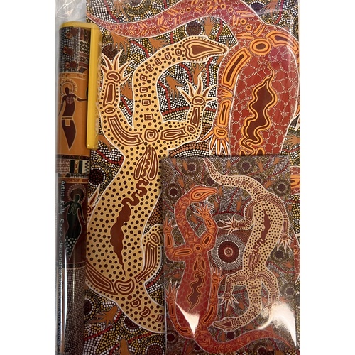 Tobwabba Aboriginal Art 3pce Notepad Giftset - Male & Female Goanna