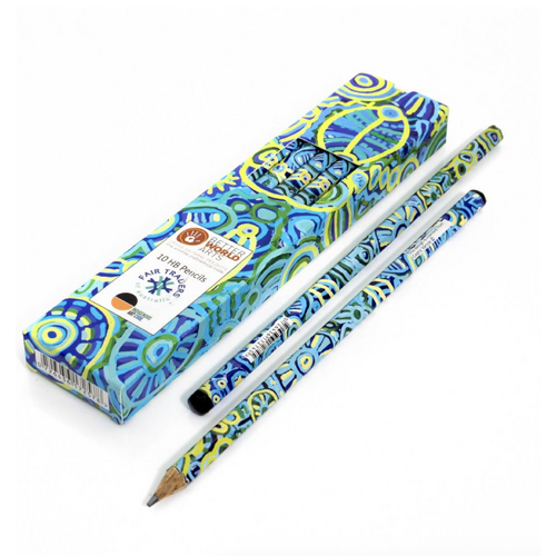 Aboriginal Art HB Pencils (Set 10) - My Ngarrindjeri Country