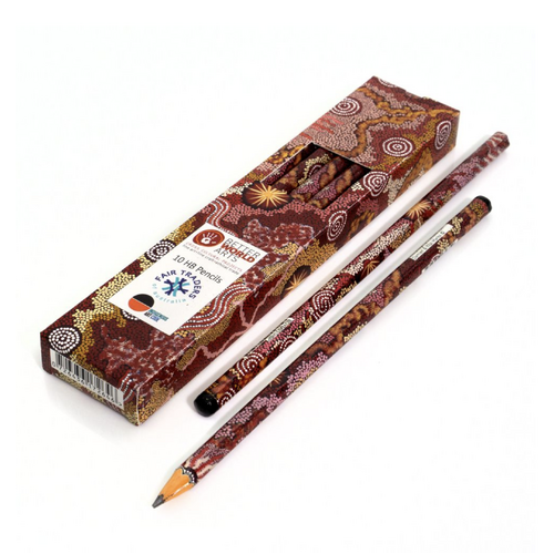 Aboriginal Art HB Pencils (Set 10) - Family and Country