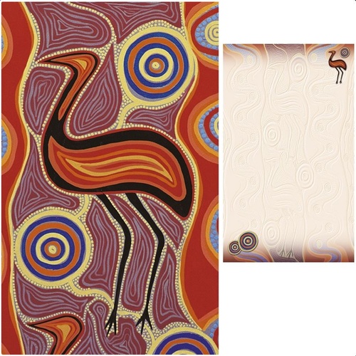 Tobwabba Aboriginal Art Pocket Notepad - Emus