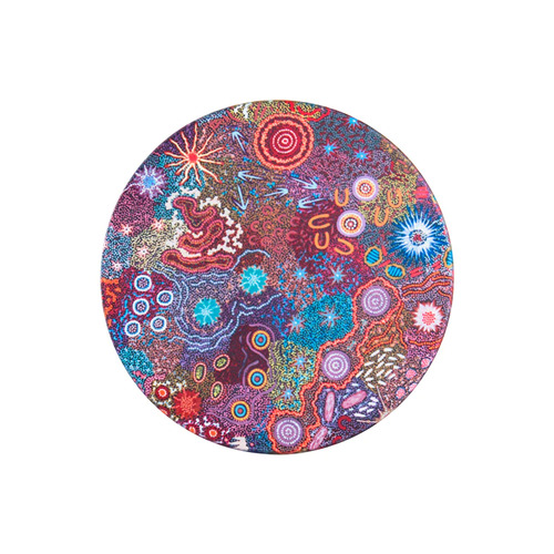 Koh Living Aboriginal Art Ceramic Coaster (Single) - Women's Ceremony