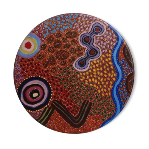 Koh Living Aboriginal Art Ceramic Coaster (Single) - Our Country