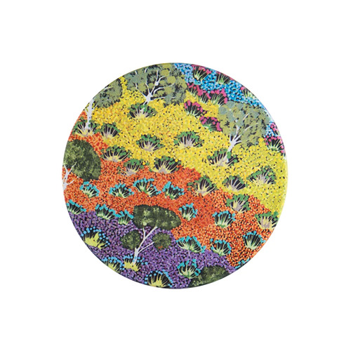 Koh Living Aboriginal Art Ceramic Coaster (Single) - View of Country